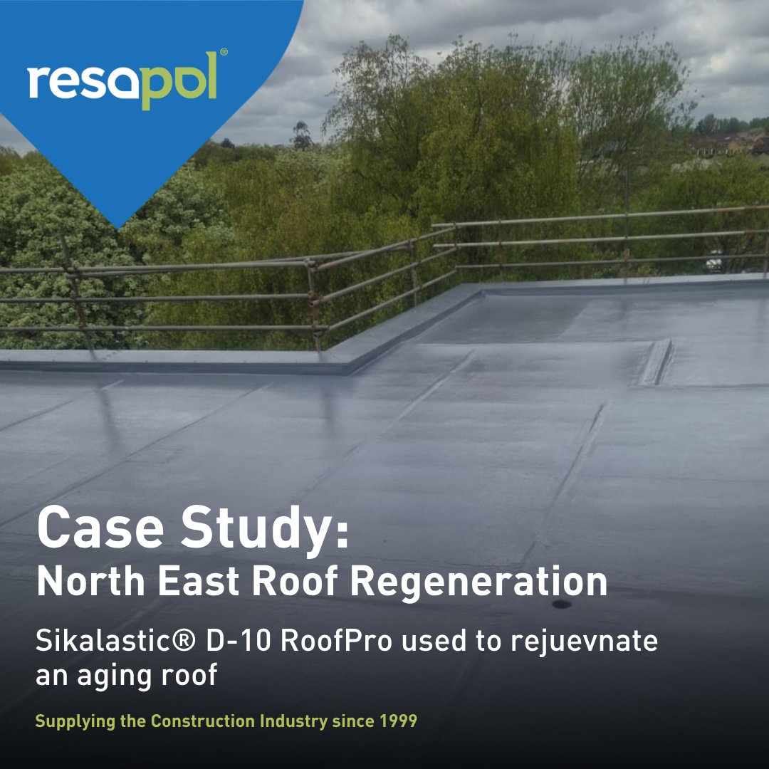 resapol's tweet photo. New Case Study: We recently supplied Sikalastic® D-10 RoofPro system, helping to deliver a durable, seamless waterproofing solution that has given the roof a new lease of life.

Read the full case study: https://t.co/FwCEdCaTlo

#CaseStudy #Roofing #Sika https://t.co/bY2l88URM2