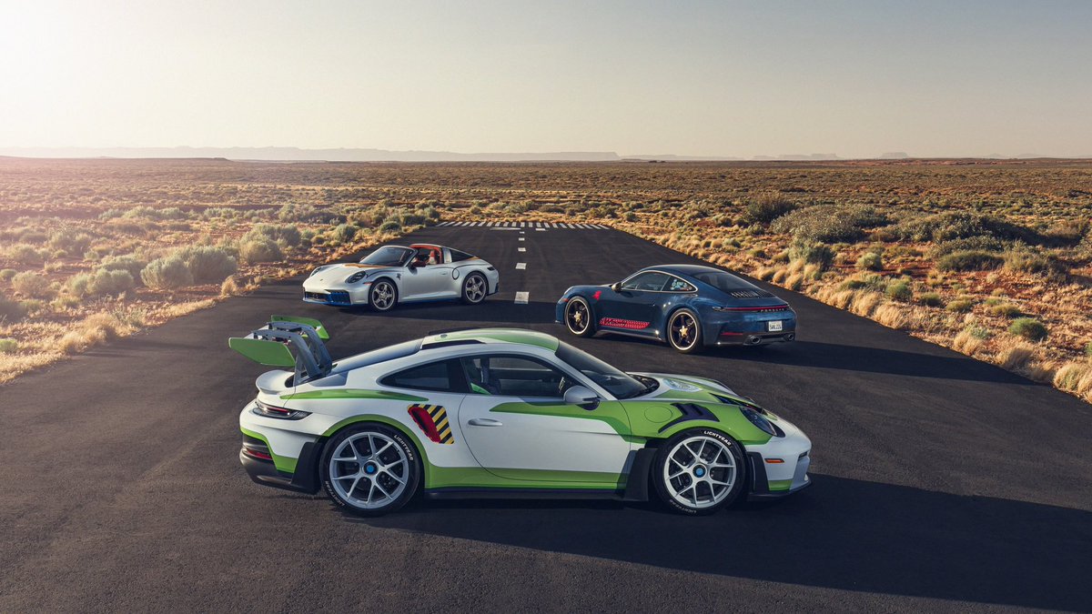 carfanatics's tweet photo. Porsche and Pixar built three custom 911s honoring Woody, Jessie, and Buzz Lightyear ahead of Toy Story 5, each hand-painted by the Sonderwunsch team and headed to charity auction.

https://t.co/bChwz29bKK https://t.co/BgQ2c0vpin