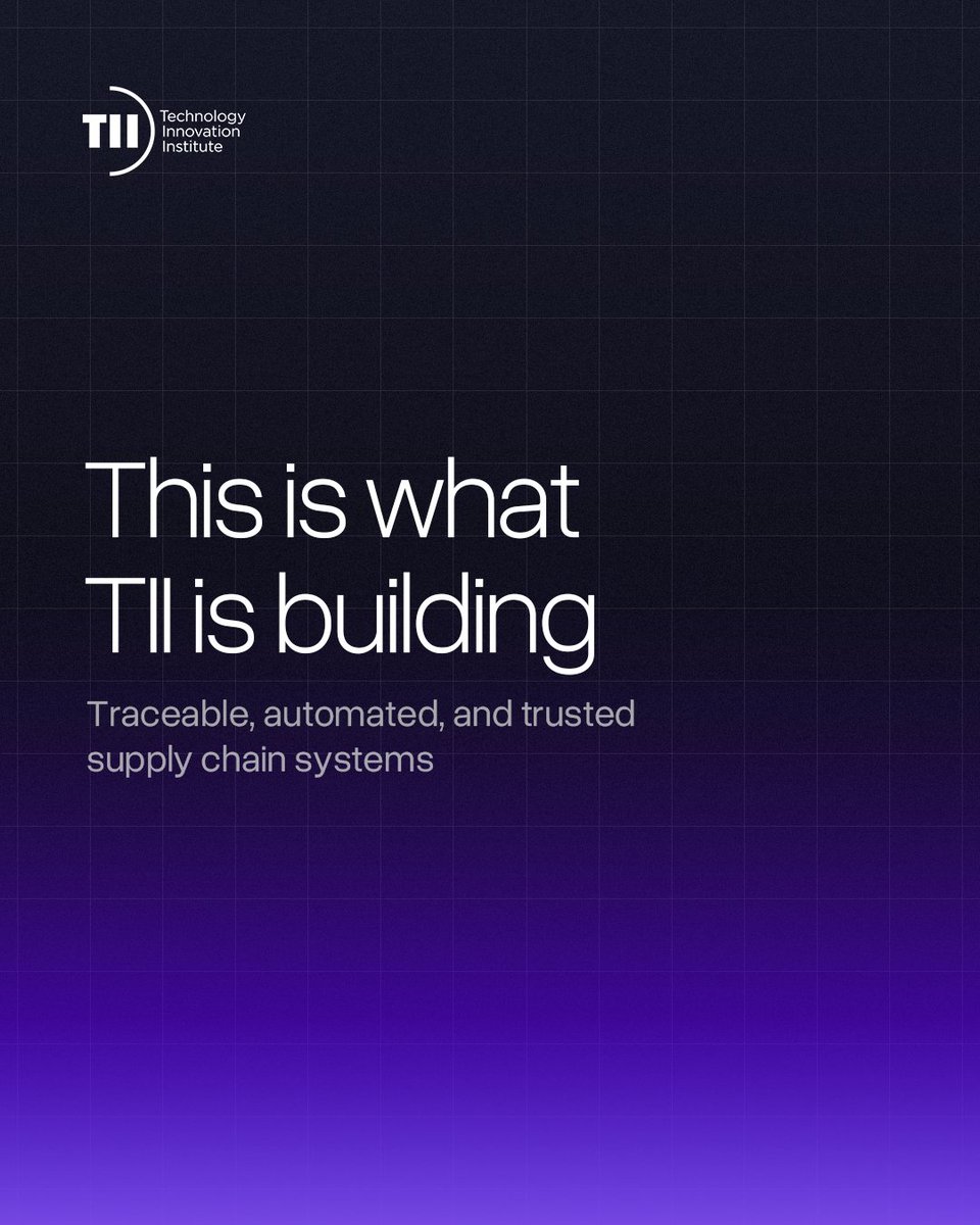 TIIuae's tweet photo. Trust powers every supply chain.

TII is exploring how blockchain can enable traceability, automation, and a shared source of truth across complex supply networks.

Learn more at https://t.co/cMDHrKWpTh

#TII #Innovation #Blockchain https://t.co/seKD0HOU3p