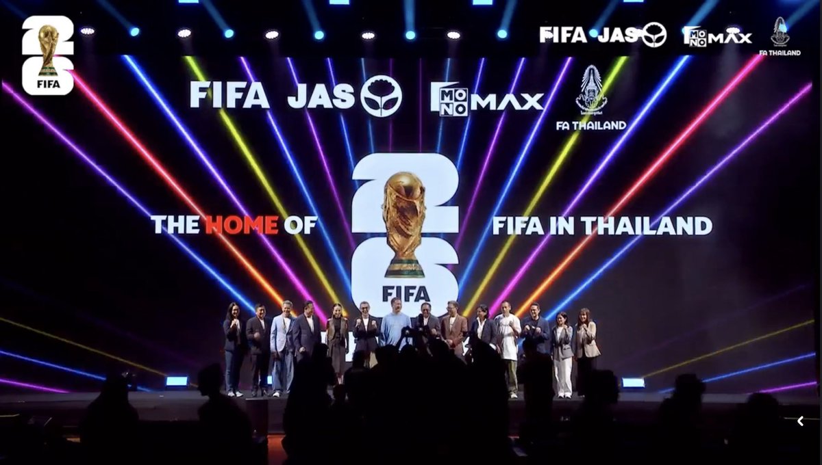 ThaiFootballs's tweet photo. 🚨 Big news for Thai football fans!

Dr. Soraj Asavaprapha, CEO of JAS, confirmed JAS and Mono have secured FIFA World Cup rights for 2 editions, 2026 and 2030! 👏🏼

The deal also includes other FIFA tournaments over 4 years, with media reporting a value around THB 2.1bn. 💸 https://t.co/DJIeczJq0s
