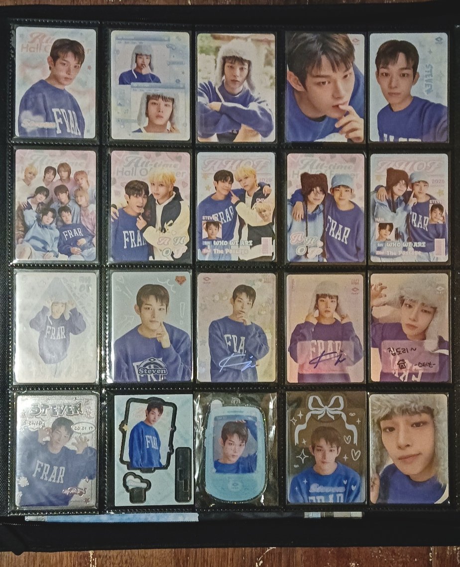XenaMum's tweet photo. So happy to finally completed this page of my binder 💖

#AHOF @AHOF_official 
#MiimxTeleca #Miimca
#STEVEN #STVN https://t.co/oJmfFGpUnr