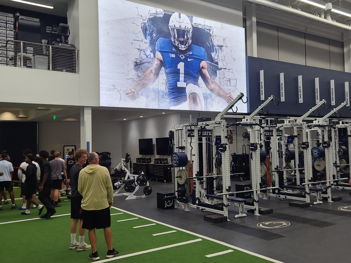 CoachOMoore's tweet photo. Final stop #4  for the Land Boys on the 2026 Camp Tour Penn State University https://t.co/muGL9SWbMM