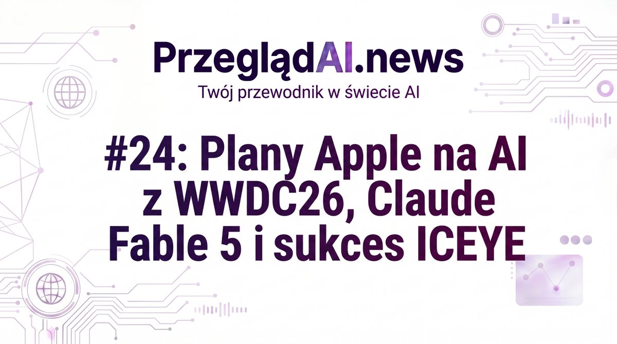 PradzynskiJakub's tweet photo. Od kosmicznego sukcesu polsko-fińskiego ICEYE i miliarda euro na systemy satelitarne, przez nową generację Apple Intelligence na WWDC26, aż po premierowe modele Claude Fable 5 od Anthropic. Ostatni tydzień w świecie AI przyniósł kilka naprawdę mocnych momentów.

🔹 Podczas tegorocznej konferencji WWDC26 Apple zaprezentowało kompleksowy pakiet nowości programistycznych, w tym wyczekiwane systemy iOS 27, macOS 27 oraz iPadOS 27, zdominowane przez integrację z Siri AI. Oprócz głębokich zmian w warstwie modeli językowych, gigant pokazał także rozbudowane, intuicyjne narzędzia kontroli rodzicielskiej, pozwalające na tworzenie bezpieczniejszego środowiska cyfrowego dla dzieci. Wszystkie te nowości, łączące zaawansowane wnioskowanie lokalne z chmurowym, trafią do rąk deweloperów już dzisiaj, a ogólnodostępna wersja beta pojawi się jesienią. Zamiast silić się na efektowne prezentacje w przeglądarkach, firma konsekwentnie dostarcza funkcje, które przeciętny użytkownik odczuje podczas codziennego korzystania z telefonu.

🔹 Anthropic zaprezentowało dwa nowe modele z najwyższej półki wydajnościowej – Claude Fable 5 przeznaczony do ogólnego użytku oraz pozbawiony części barier bezpieczeństwa model Mythos 5, stworzony z myślą o cyberdefensorach we współpracy z rządem USA. Oba warianty oferują niespotykaną dotąd autonomię i potężne możliwości programistyczne, radząc sobie https://t.co/E3cBcWvpze. z ekspresowymi, całościowymi migracjami ogromnych baz kodu. Twórcy zdecydowali się na odważny krok obniżenia cen o połowę względem wersji zapowiadanych, ustalając stawki na poziomie 10 dolarów za milion tokenów wejściowych.

🔹 Polsko-fiński lider rozpoznania satelitarnego ICEYE pozyskał w rundzie serii F kwotę 450 mln euro pod wodzą General Atlantic, co przy transakcjach towarzyszących dało łącznie imponujący miliard euro finansowania i wycenę spółki na poziomie 10 miliardów euro. Kluczowym nowym inwestorem strategicznym została fińska Nokia, której technologie bezpiecznej łączności idealnie uzupełniają oferowane przez ICEYE radarowe zobrazowanie Ziemi w czasie rzeczywistym. Spółka współtworzona przez Rafała Modrzewskiego dostarcza suwerenne systemy satelitarne SAR już do 7 europejskich rządów, w tym Polski, Niemiec oraz Finlandii. Absolutnie sukces na skalę europejską, który udowadnia, że w naszym regionie mogą powstawać globalni czempioni technologiczni o strategicznym znaczeniu dla bezpieczeństwa i obronności. To także dowód na to, że nowoczesne państwo musi budować swoje bezpieczeństwo w oparciu o silne, rodzime partnerstwa komercyjne, a nie tylko o zagraniczne zakupy.

Linki do tych i ~30 innych, wartościowych newsów i artykułów z ostatniego tygodnia w branży AI znajdziesz w najnowszym, 24. wydaniu newslettera PrzeglądAI.

👉 Subskrybuj, aby być na bieżąco! Link w opisie profilu.

Social media nie lubią linków w postach, dlatego umieszczę go też w komentarzu za jakiś czas. 👇