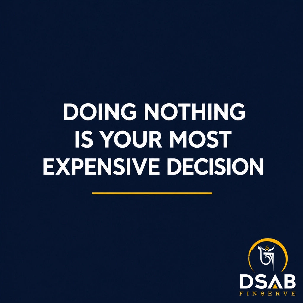 DsabFinserve's tweet photo. Doing nothing is an expensive decision. Waiting just one year costs more than you think by cutting the tail of your growth curve. Gain clarity on your future. Audit your plan today.

#FinancialPlanning #WealthCreation #Investing #Planning https://t.co/JxFuK7ApUe