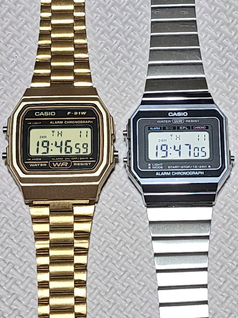 320air's tweet photo. チプカシ買った
ゴールドブレスのF-91Wと超薄のA700W
チープ感が良い https://t.co/8rPgH1CFns