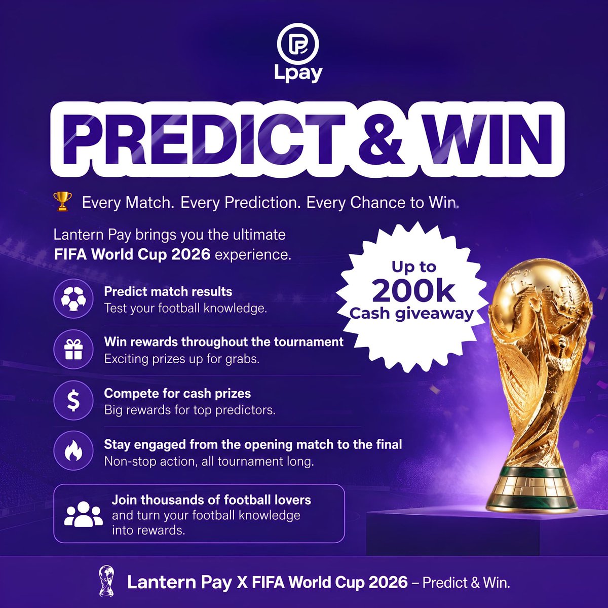 ThisIsOlu_'s tweet photo. Our investor just stepped in with some fundsss
-
Lantern Pay X World Cup 2026!!

Follow @lanternpayorg 

Sign up &amp; install >>> https://t.co/Vfgxoagbrr https://t.co/WN4g7ojOMa
