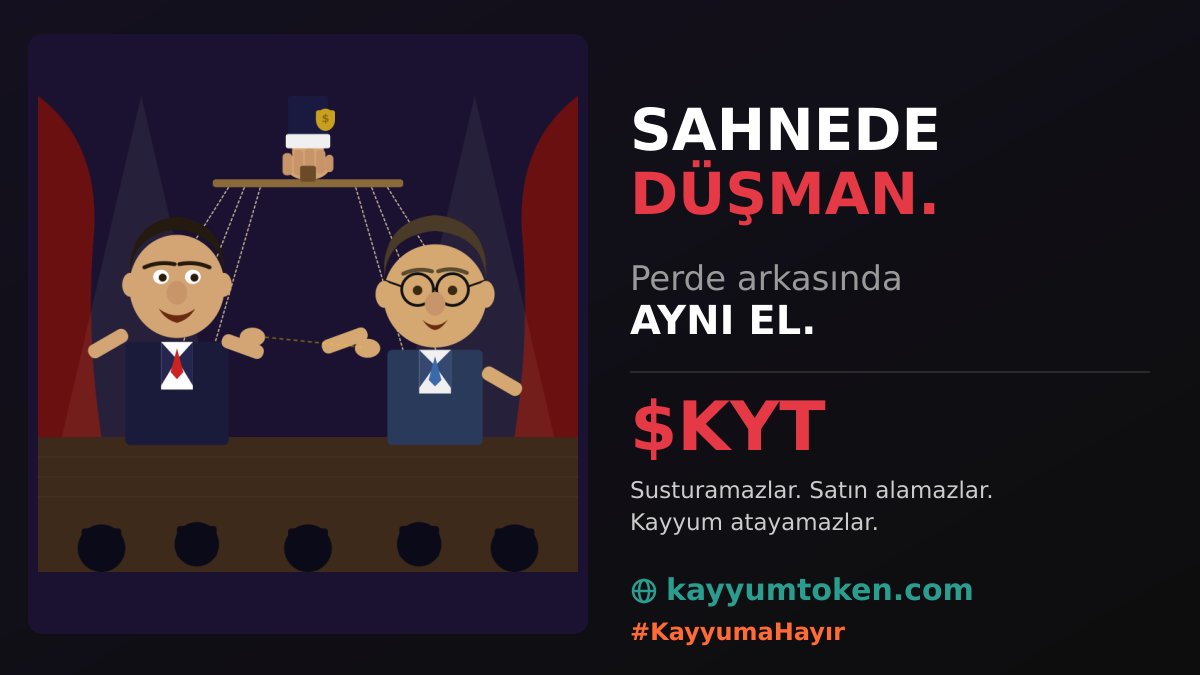 zee40366185's tweet photo. Bir token değil, bir tanıklık belgesi. ✊

$KYT — Türkiye'nin gençlik protesto token'ı.

Kapalı kapılar ardındaki pazarlıklara,
sandık iradesine atanan kayyuma,
kirli siyasete karşı. 🧵👇

#PSGvBAY
#TaraftarSamandıraya
#HocamızıAlamazsınız
#YaTedescoYaHiç  #Perşembe https://t.co/qRduCOZKhe