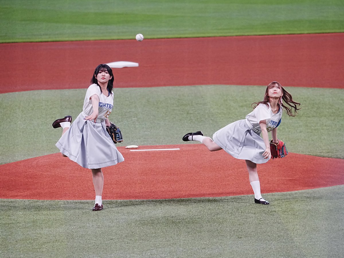 三宅美羽さんと進藤あまねさんのセレモニアルピッチ