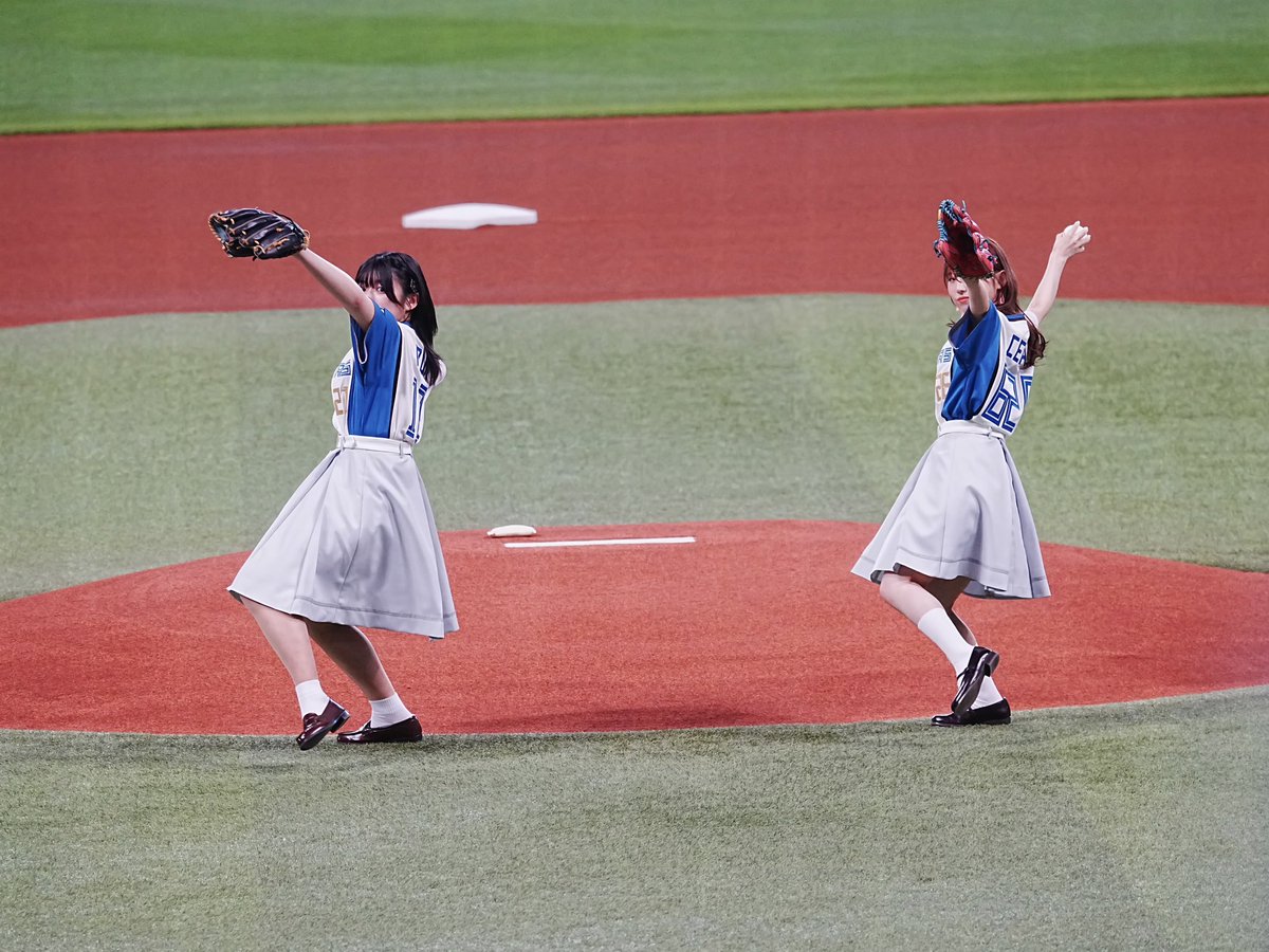 三宅美羽さんと進藤あまねさんのセレモニアルピッチ