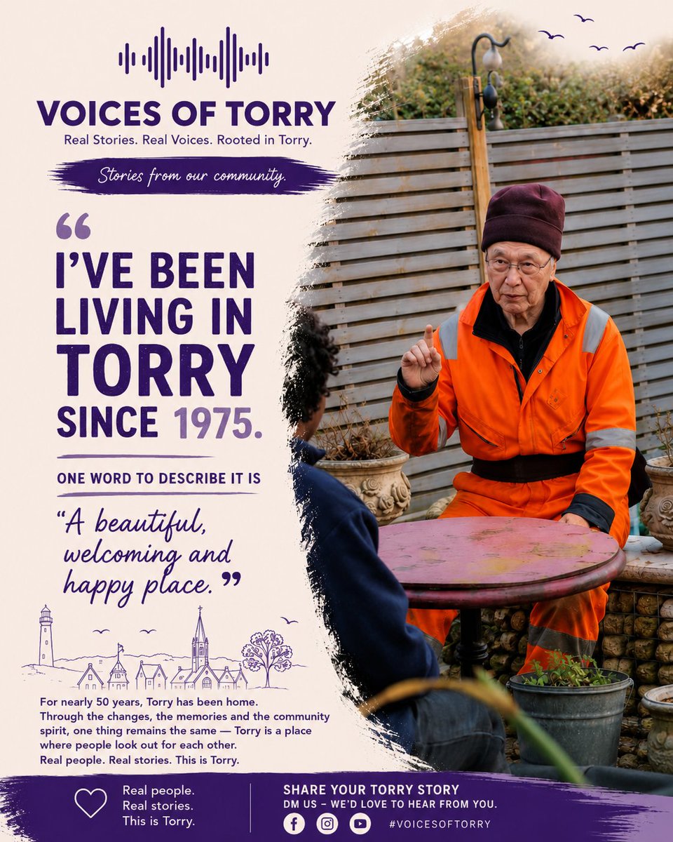 VoicesofTorry's tweet photo. “I’ve been living in Torry since 1975.”

He came to Torry through offshore engineering work, but over the years, Torry became much more than a place to live.

In Aki's words, Torry is “a beautiful, welcoming and happy place.”
#VoicesOfTorry #TorryStories #Aberdeen https://t.co/GHQaw0OBHr