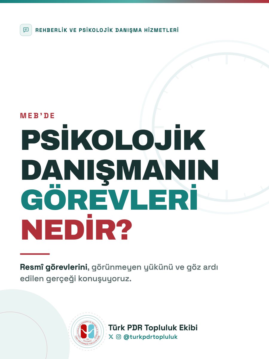 turkpdrtopluluk's tweet photo. MEB’ de Psikolojik Danışman / Rehber Öğretmenin görevleri nedir?
Görünen ve görünmeyen gerçekleri konuşuyoruz. 
Resmî görevlerimizden başlayalım!  01

@turkpdrdernegi 
@mengindeniz 
@turkpdrtopluluk 
@bartubss https://t.co/iXyW8VrH28