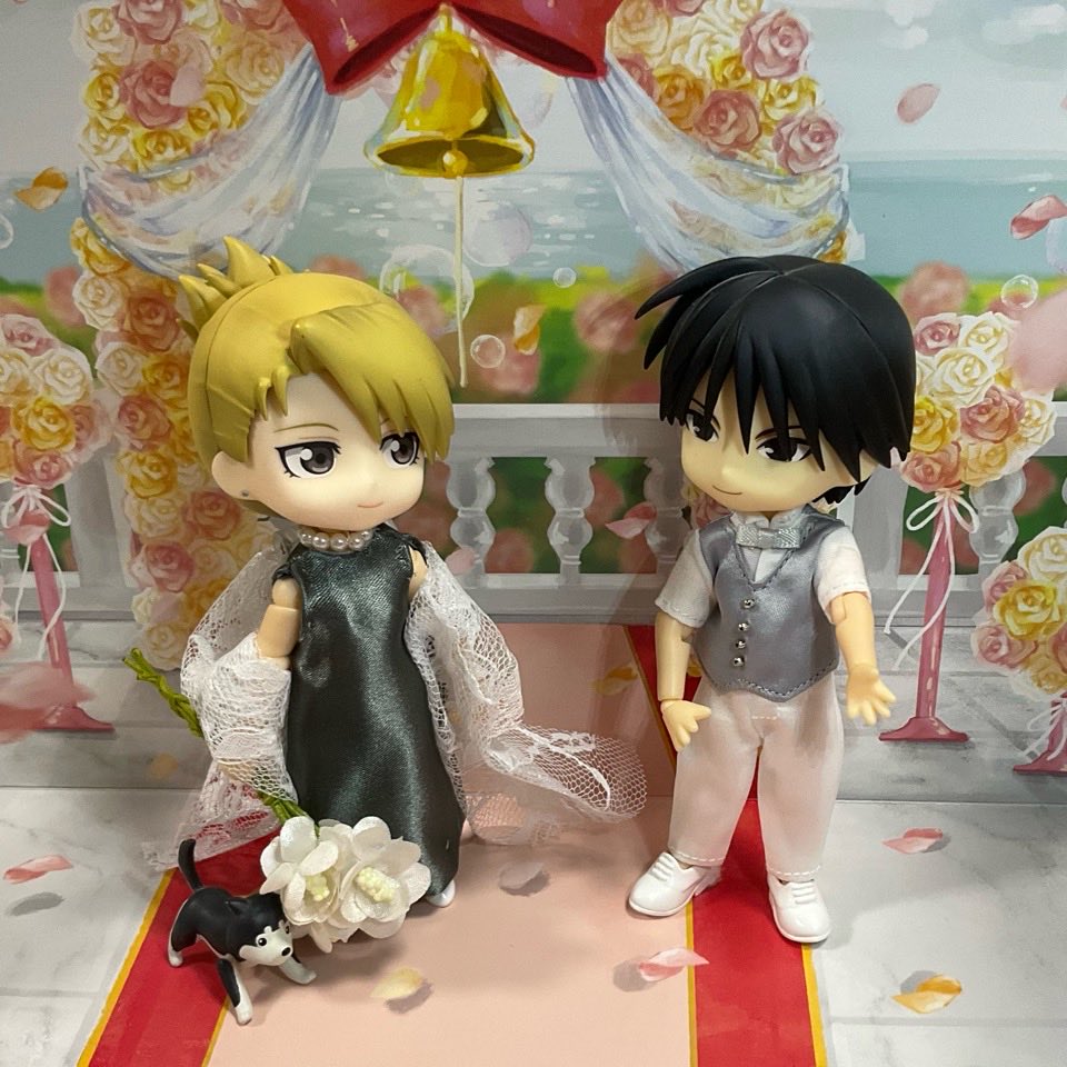 2002mai3's tweet photo. ロイアイで、ねんどろいどどーる。その98
やっぱ、この日は、ウェディングといきたいよね☺️
お色直しのドレス👗っぽく

#ロイアイの日 https://t.co/BYqpUiyV30