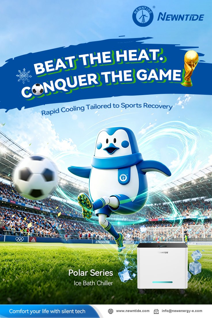 newntide's tweet photo. ⚽The World Cup is just around the corner.
Cold therapy has evolved from a specialized sports science practice into a mainstream recovery solution. ❄ This is where the NEWNTIDE Polar Series Ice Bath Chiller stands out: it chills 1,000L of water down to 3°C in just 2 hours. https://t.co/HcWHYjSEe6