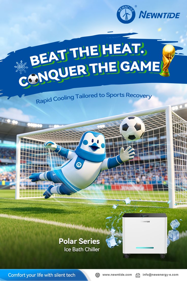 newntide's tweet photo. ⚽The World Cup is just around the corner.
Cold therapy has evolved from a specialized sports science practice into a mainstream recovery solution. ❄ This is where the NEWNTIDE Polar Series Ice Bath Chiller stands out: it chills 1,000L of water down to 3°C in just 2 hours. https://t.co/HcWHYjSEe6