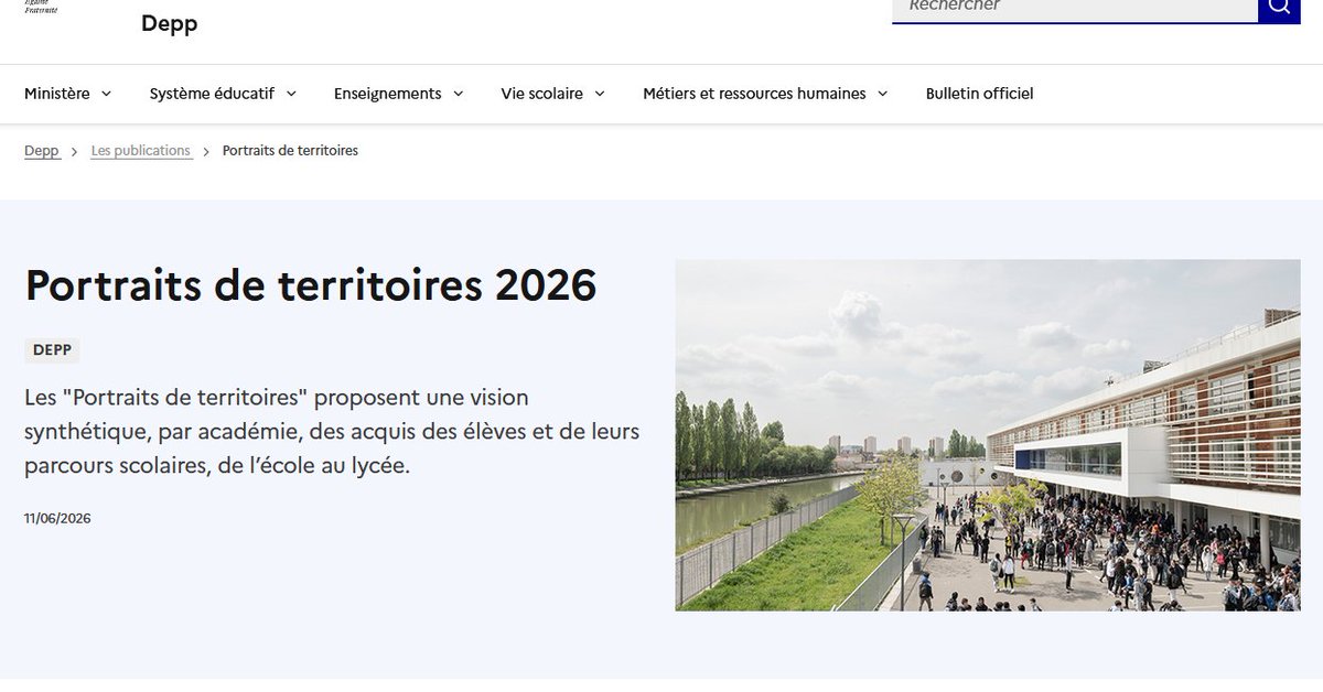 frjarraud's tweet photo. La DEPP publie "Portraits de territoires 2026" : un relevé de performances des académies et départements. Point - : basé sur les évaluations nationales de faible valeur. On peut quand même en tirer les évolutions ou plutôt l'absence d'évolutions ! 1/3 https://t.co/GVdc6Mcc7d https://t.co/JFyWgDwUaI