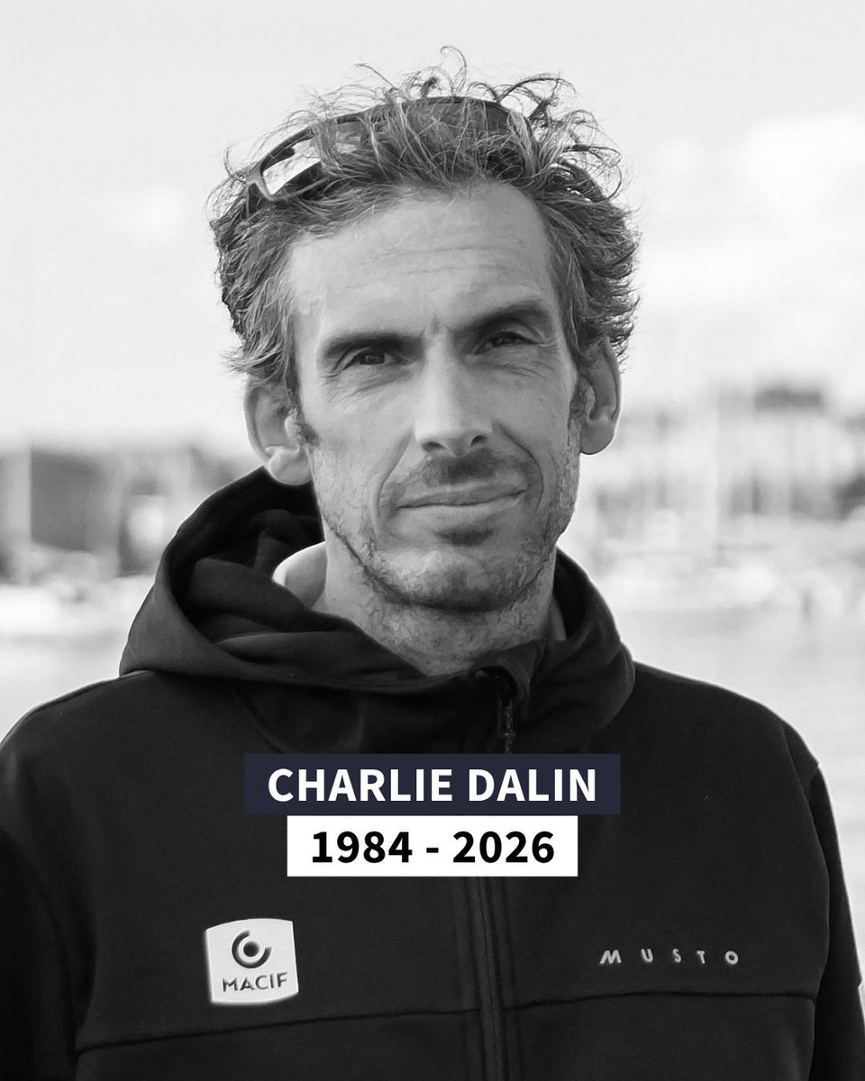 afpfr's tweet photo. ⚫️ Le navigateur Charlie Dalin, vainqueur du Vendée Globe 2024/2025, est mort à Quimper dans la nuit de mercredi à jeudi, à l'âge de 42 ans des suites d'un cancer, a annoncé sa famille à l'AFP. https://t.co/B3d2xAIhxy