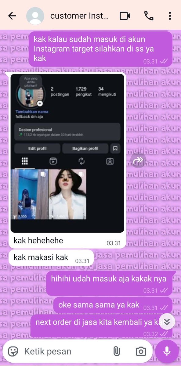 pourryis's tweet photo. MENYEDIAKAN LAYANAN JASA PEMULIHAN/BALIKIN AKUN &amp; HAPUS AKUN ,YANG ADA KENDALA BISA KONSULTASI DI WA

🛎️JASA BALIKIN AKUN SOSIAL MEDIA
🛎️PENGHAPUSAN AKUN SOSIAL MEDIA
🛎️JASA LACAK LOKASI DAN NOMOR HP
🛎️OPEN JASA SADAP AKUN SOSMED
🛎️PEMULIHAN AKUN GAME

FAST RESPON WHATSAPP DI BIO https://t.co/NpnZa7yoEl
