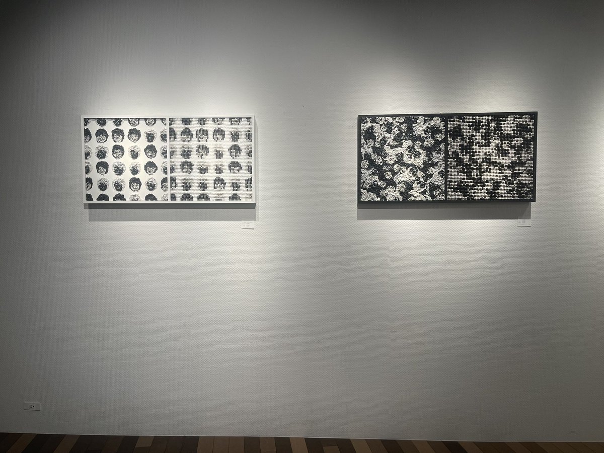 medelgalleryshu's tweet photo. 【下村悠天 x "eyes"】

下村悠天の才能には驚かされました。
今回最もユニークな作品です。
その作り方は、、、是非ギャラリーでお確かめください。見ただけではわからないのでスタッフに声かけてくださいね！

話題のポテトチップスもあります^_^

下村は顔や商品を描いているのではなく、人がイメージを認識する仕組みそのものを作品化しているのでは？近くで見ると素材、離れると顔や商品が見えてくる、その認識の変化を体験できる作品を展示しています！

"eyes"
6/11〜6/17
10時30分〜20時30分｜最終日は18時
無休
Artglorieux of Tokyo
東京都中央区6-10-1 
GINZA SIX5F