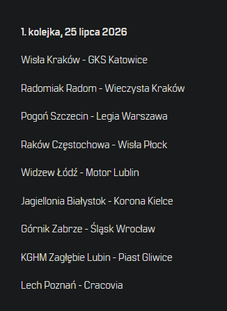 KikoGrilo_'s tweet photo. A abertura ser com a melhor equipa de Cracóvia? Partidazo!

(A paridade com o Jagiellonia dura até à 4ª jornada, e ainda por cima o jogo com o Gornik Zabrze é logo no início da Liga Portuguesa nem dá para ir, e se pedi o Jagiellonia no ínicio, conseguiu calhar para penúltimo 🙃) https://t.co/cTXffoBKLT