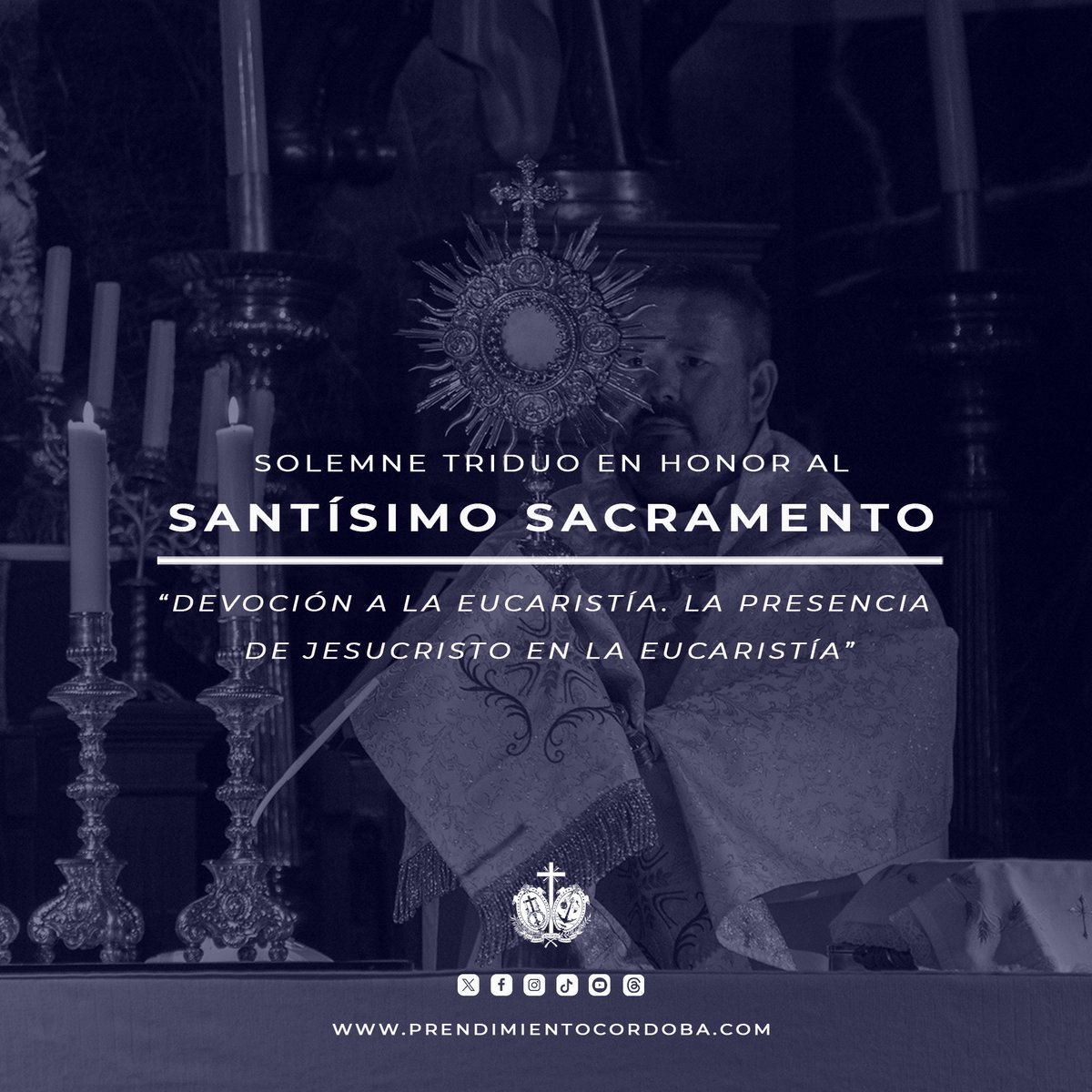PrendimientoCor's tweet photo. 🔔 #CULTOS | Primer día de triduo en honor al Santísimo Sacramento

⌚ 20:30 horas
⛪ Santuario de María Auxiliadora
🗣️ Rvdo. P. D. Jorge Manuel Díaz Hidalgo
📖 Guión de la liturgia: https://t.co/VCi6IVRENJ

¡Os esperamos! https://t.co/azRDy4jyPd