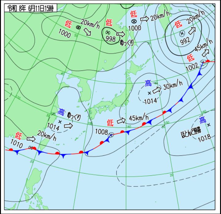 yuu200219's tweet photo. 関東はあまり大きな気圧変化はないようだけれど、体調に気圧の影響感あるので天気図メモ。
北に発達してた低気圧、
紀伊半島の下あたりのがたしか元熱低、関東も夕方雨雲、
φ(.. ) https://t.co/iPRWRThPrw