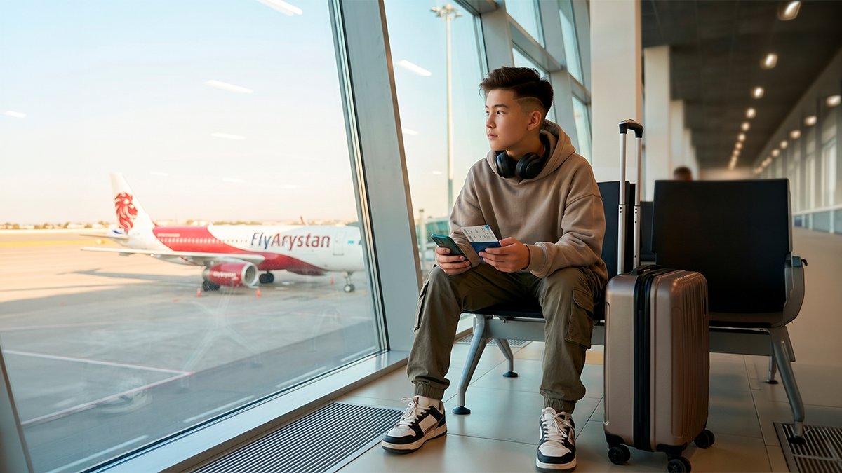 fly_arystan's tweet photo. School holidays, visits to relatives, sports competitions, or studies in another city – there are many reasons why a child may need to travel alone.

We've prepared a guide for parents of young FlyArystan passengers, covering key questions: at what age children can fly without adult accompaniment, how to arrange the Unaccompanied Minor service, and what to consider before the trip.

Read more on our Telegram channel: https://t.co/FzdUYEnQ81

*Image generated using artificial intelligence.

#FlyArystan