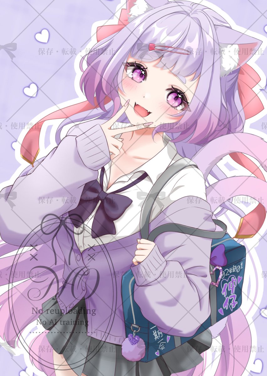 ten_komurasaki's tweet photo. 最近平成レトロにハマってて
シール集めをめちゃしてるんだけど

ハマりすぎて、てんちゃん自身も
平成に染まってみたよ💖

ギャル化け猫🤘

バッグのデコとかこの制服の着こなしとか
超可愛くてテンアゲ⤴︎ ⤴︎

ウチらはこれからもずっと仲仔だよ🫶 https://t.co/dv2vBjwsfD