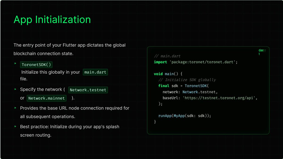 thetechyxander's tweet photo. A deeper dive to @toronet for flutter developers. An Sdk playbook that speeds up developers grasp of @toronet 
#toroforge #toronet https://t.co/tYr4GjAygX