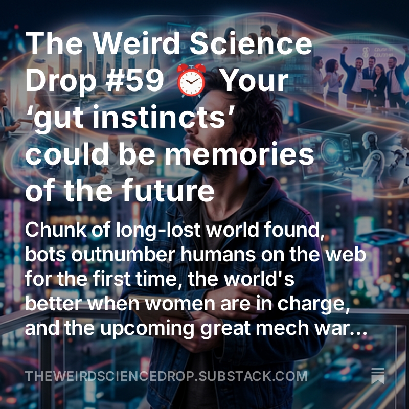 danieltiberius's tweet photo. The idea that your body is able to ‘see’ the future is not as utterly bonkers as it sounds
https://t.co/CoBskZcYej https://t.co/5kxANcILxX
