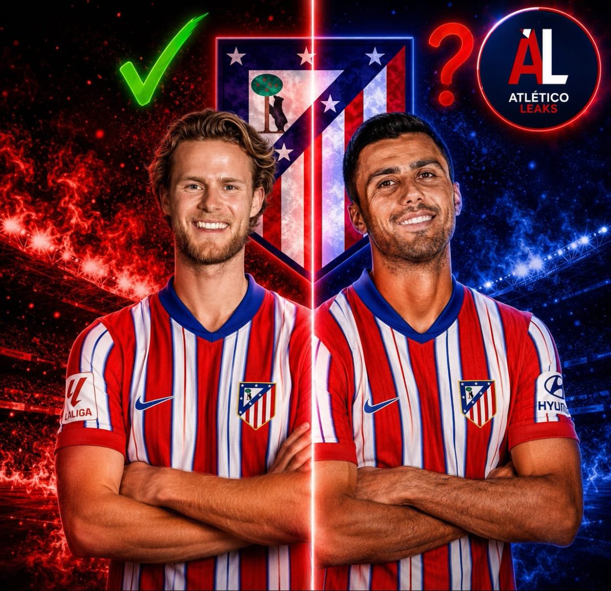 LeaksAtm's tweet photo. 🚨EXCL:

El @atleti ha cerrado al centrocampista danés Morten Hjulmand. 🖊️

Los rojiblancos han llegado a un ACUERDO VERBAL con el @SportingCP por 40M fijos + 10M en variables (5 de fácil cumplimiento y 5 más difíciles de cumplir). 💰

Con el jugador ya está todo pactado: 9M brutos de salario para un contrato hasta 2030. 🗓️

Sin embargo, la prioridad de Mateu Alemany para el mediocampo es RODRI, por lo que los colchoneros ficharán al todavía capitán del Sporting si no se concreta una posible negociación con el internacional español y el @ManCity. ⏳