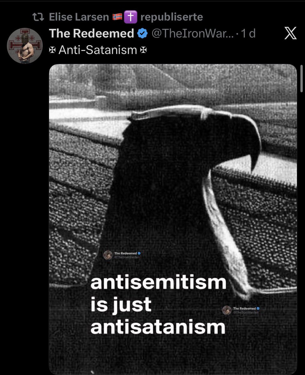 klimaingenioer1's tweet photo. Altså denne Elise Larsen, kjæresten til nynazisten Håkon Vågernes og åpen antisemitt, er hvem Document tar med på podcast og stoler helt blindt på. https://t.co/a0aZmbifRu