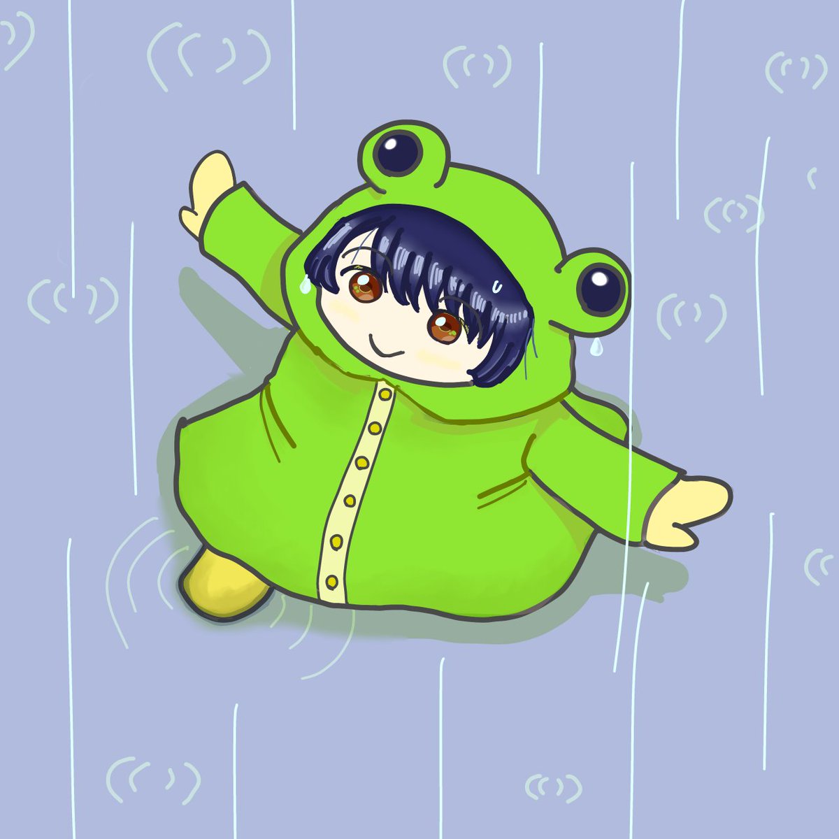 mrigel24's tweet photo. テーマ「雨の日」
🐸🌧️

 #ウェザロアート https://t.co/TbWGYN3Jxt