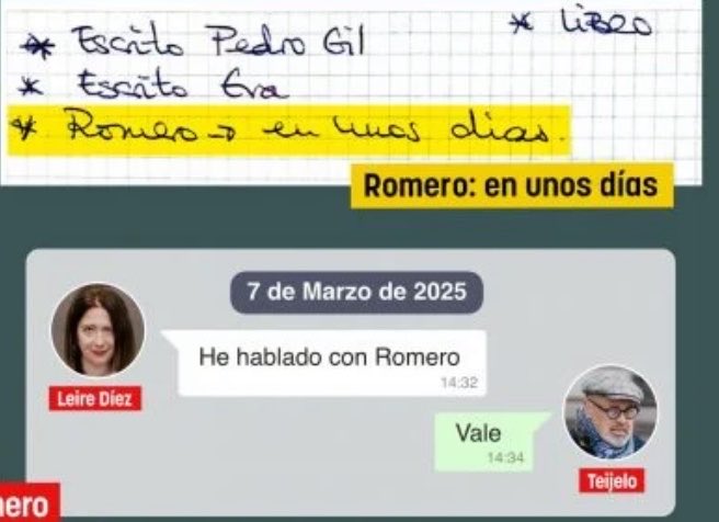 EmilioMontilla_'s tweet photo. Este es José Manuel Romero.

Exsubdirector de El País y hoy director adjunto de @eldiarioes. 

Según las libretas y chats de Leire Díez, era uno de los principales entre los 61, esos periodistas que servían a la cloaca de Ferraz. 

Es el mismo que declaró ante el Supremo para apuntalar la versión del Fiscal General del Estado en el caso del novio de Ayuso.

Qué casualidad —que no causalidad— que el mismo periodista que salió al rescate de García Ortiz aparezca ahora en las libretas de Leire Díez.

La Rosa Nostra no sólo necesitaba fiscales, abogados y policías.

También necesitaba periodistas.

Y nos daban lecciones con el dedito levantado mientras colaboraban para destrozar al Estado de Derecho. 

¿Algo que decir, @iescolar?