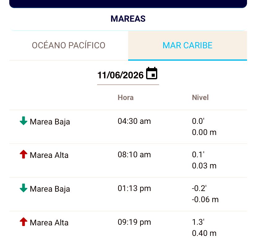 Sinaproc_Panama's tweet photo. 🌊Tabla de mareas 🇵🇦
Jueves, 11 de junio de 2026. https://t.co/QgJKYwyrMk