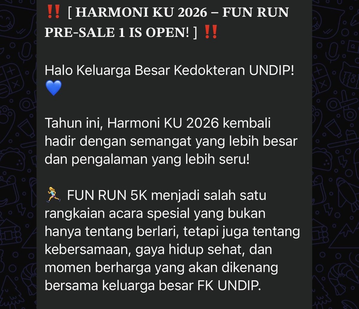 chiimmyluv's tweet photo. siapaa orang semarang nih, siapa mau ikut funrun harmoniku!!!! dm aku yah #semarang #funrun https://t.co/XvdIP2SsMD