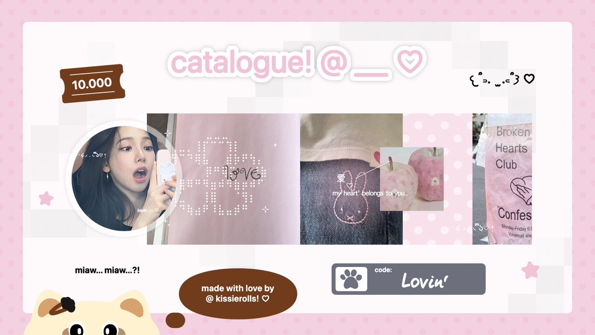 kissierolls's tweet photo. help repost? makasih ya! 🤍

hai semuanya, aku punya dua katalog baru buat diospek.. namanya lovin' &amp;&amp; eepy-me! apabila ada kesamaan boleh tolong dm aku baik baik ya, terimakaci :3

oh iya, untuk layout yuha ready stock ufs ya 
#zonauang #bealanja https://t.co/Hi5CbMiXQz