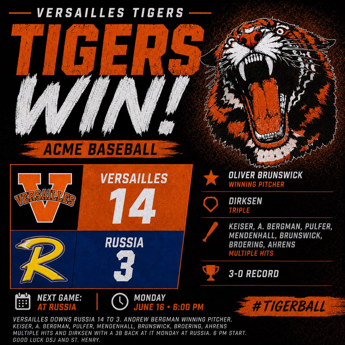 Versailles Tigers Baseball (@VTigerBaseball) / Posts / X