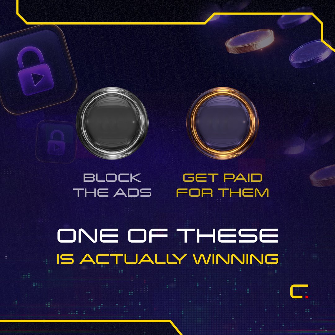 seecoin_io's tweet photo. Installing AdBlock in 2015 felt like winning.

"We blocked their ads. We win."

We did not win.

We refused a pay cut instead of demanding a raise.

The ads kept running on every platform that detected the blocker.

The brands kept paying.

The platforms kept collecting.

We just made ourselves slightly harder to reach.

The correct move was never to block.

It was to get paid.

Seecoin is the raise AdBlock never was.

Coming to https://t.co/bJe3vhli5K