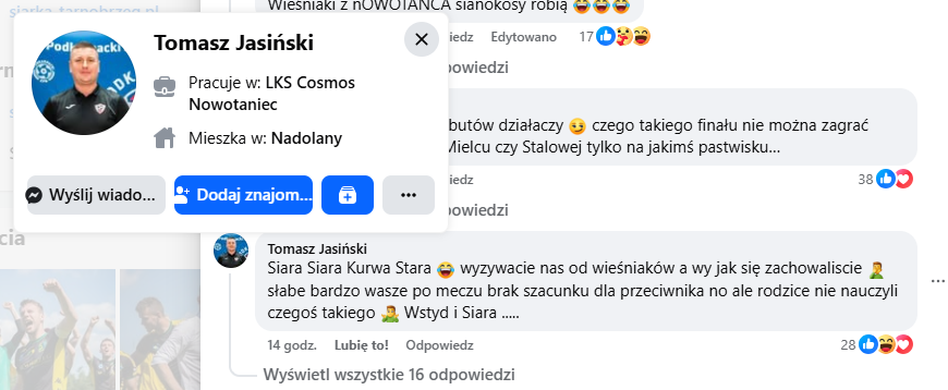 Warek201's tweet photo. Czy tak powinnien się zachowywać działacz LKSu Cosmos Nowotaniec po finale wojewódzkiego Pucharu Polski? Proszę o nagłośnienie sytuacji @grzegorzlipiec @Slawek_Strzalka @tom_ur @pzpn_pl @PodkarpacieLIVE https://t.co/9cguRiZsPj