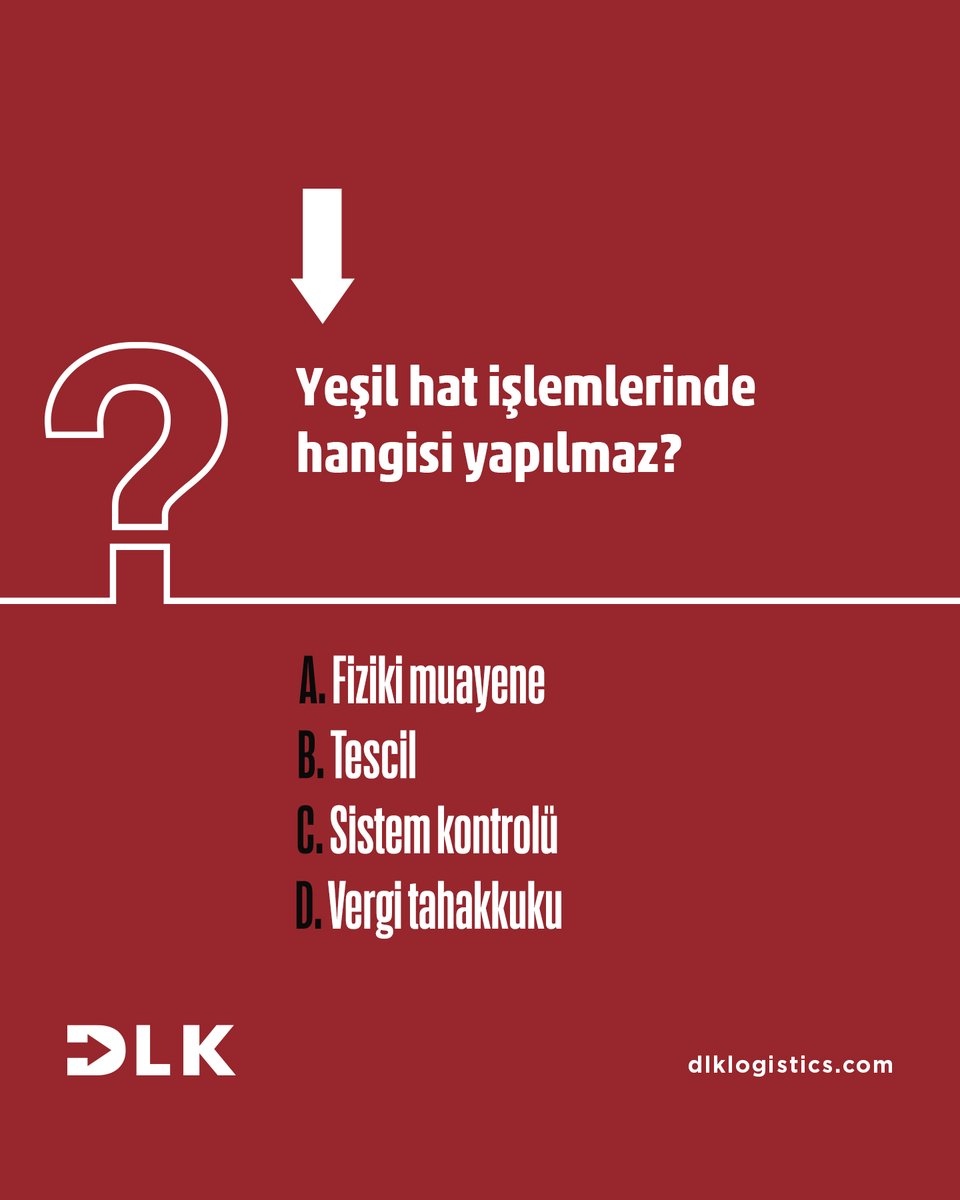 dlk_logistics's tweet photo. #DLKQuiz'de bugünkü sorumuzun yanıtını biliyor musunuz? 🤓

#dlklojistik #gümrükmüşavirliği #gümrükleme #sürerektaşıma https://t.co/H8LBiZ1GPJ