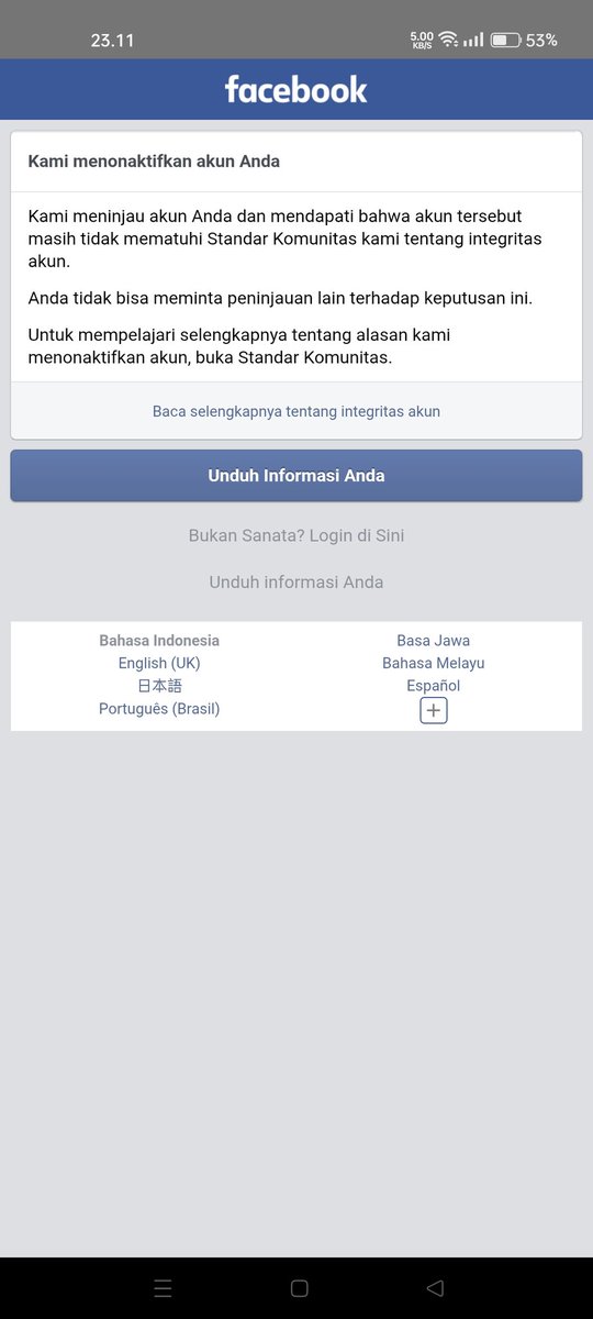 mentari_777's tweet photo. @deluxe_pepe Me too, what's going on with Facebook? https://t.co/uToXOpsgi9