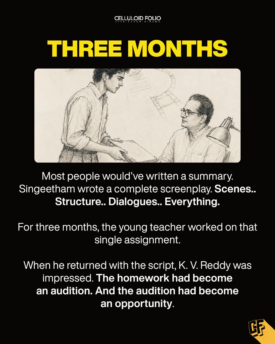Celluloid_Folio's tweet photo. The K.V. Reddy Homework That Changed Indian Cinema ♥️ 🧵
#SingeethamSrinivasaRao #SingGeetham https://t.co/W5gZ8M26Zo