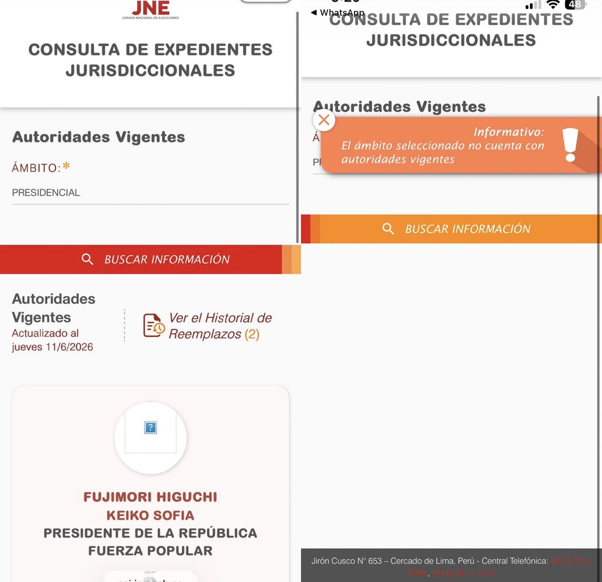 LaSalitadelSin's tweet photo. 🚨JNE PROCLAMA A KEIKO PRESIDENTA Y LUEGO BORRA❗

Esto es gravísimo. En la web del @JNE_Peru pusieron a Keiko Fujimori como PRESIDENTE DE LA REPÚBLICA SIN HABER TERMINADO EL CONTEO DE LA @ONPE_oficial y luego al ver su K-gada, LO BORRARON‼️ https://t.co/AAdC8h4IAy
