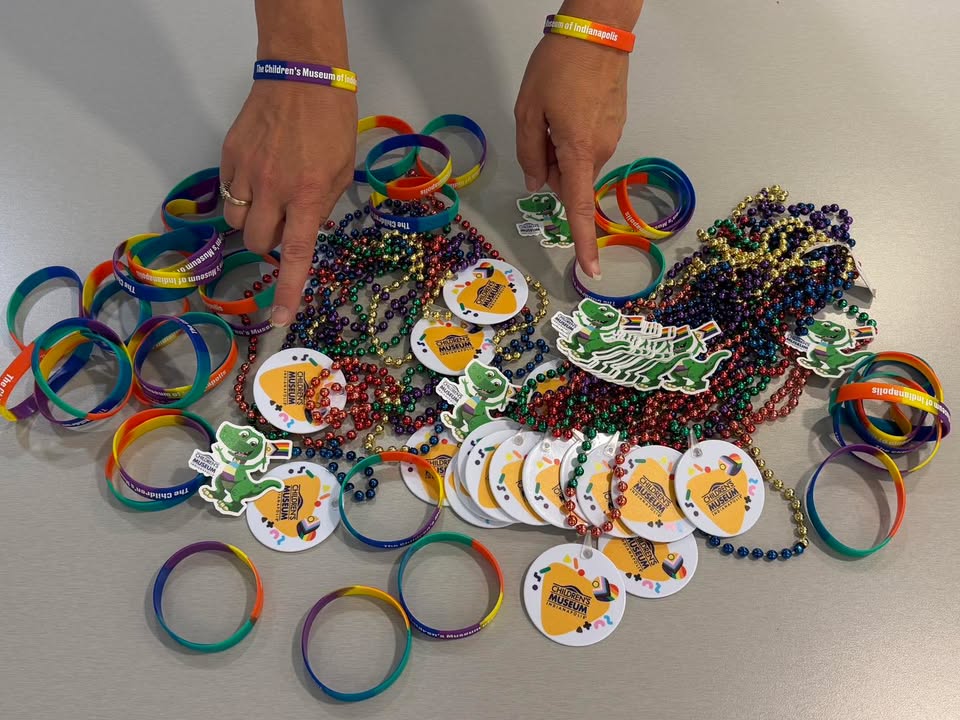 TCMIndy's tweet photo. Happy Pride, Indy! Our staff will be handing out these fun goodies as we walk in the parade this weekend and we'll have some at our festival booth too! 🌈 https://t.co/PtAoVwlkL3