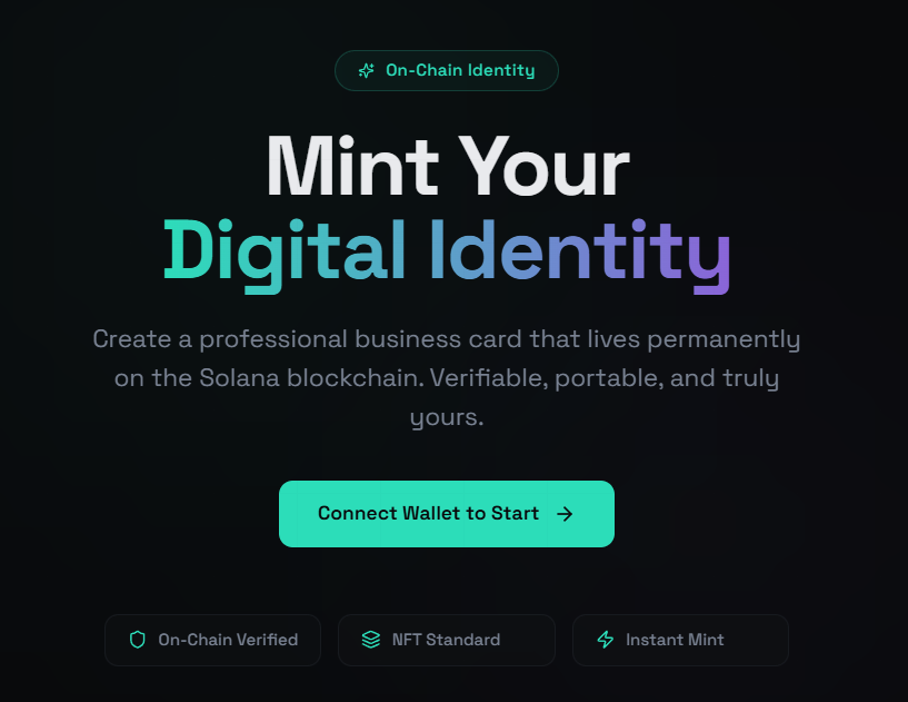 AlexanderO73639's tweet photo. Las tarjetas de papel ya pasaron y los perfiles de Web2 no te pertenecen.

He estado trabajando en On-Chain Identity: una plataforma para mintear tu identidad profesional en Solana, para que sea tuya de verdad. Va hilo de lo que estoy armando 👇 @SolanaVenezuela https://t.co/Jk41nMzJYI