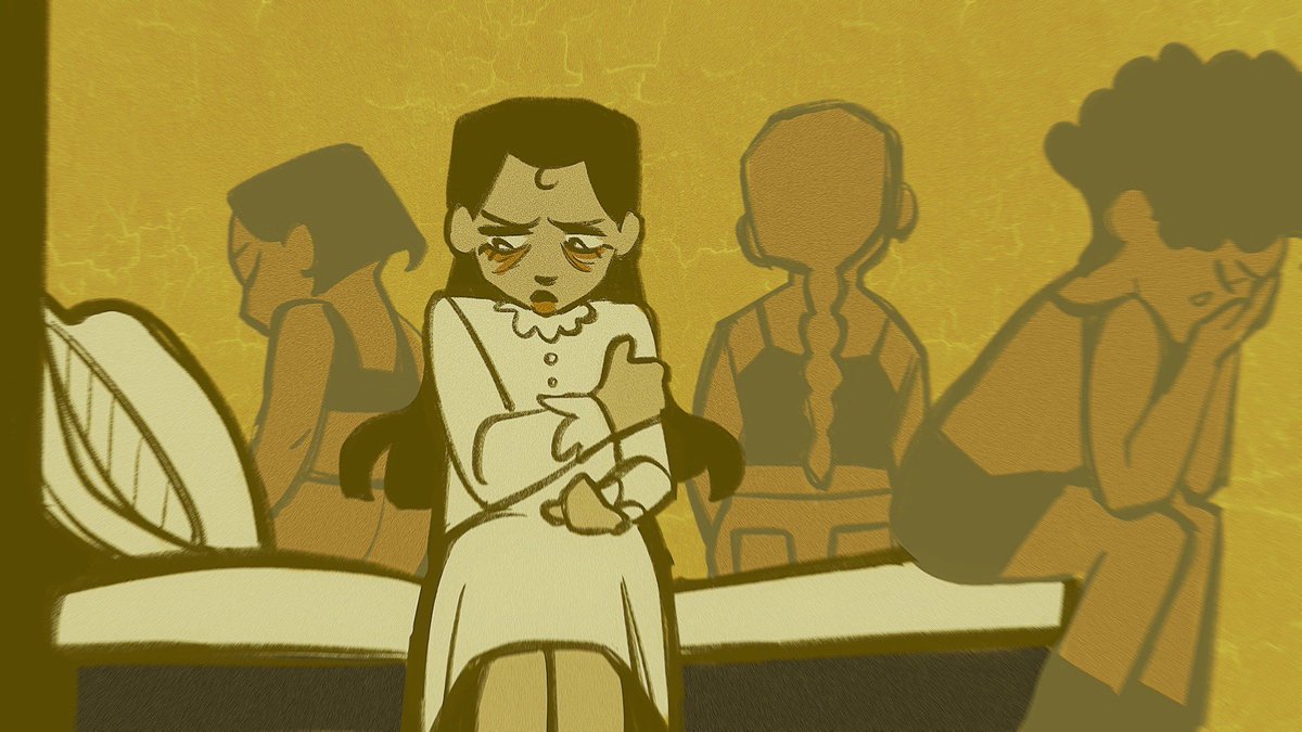 geneslovee's tweet photo. backrooms talk reminded me of these illlustrations i made for The Yellow Wallpaper in high school https://t.co/1AEx2zN2R6