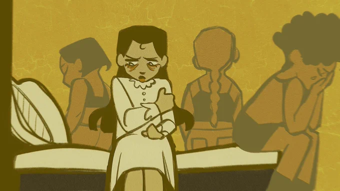 backrooms talk reminded me of these illlustrations i made for The Yellow Wallpaper in high school