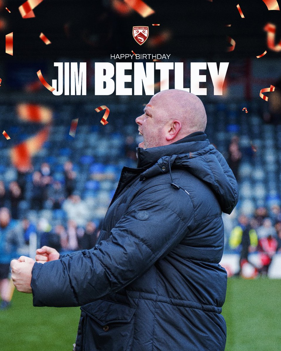 MorecambeFC's tweet photo. Happy Birthday to Morecambe FC legend, Jim Bentley 🎉

#UTS 🦐 https://t.co/WvZwK6TAf3