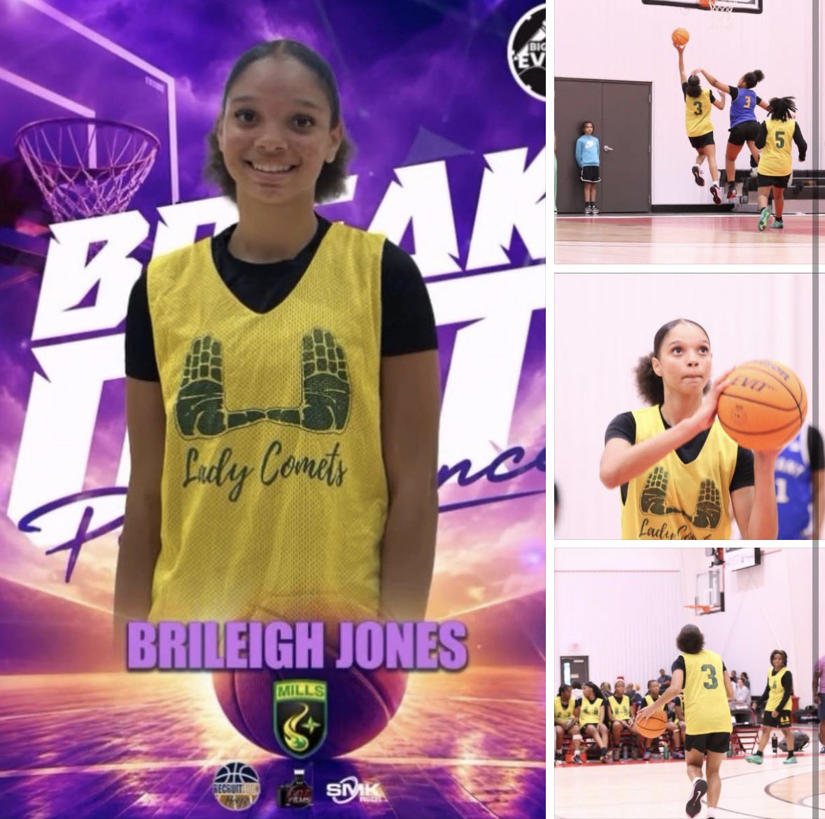 brileighj2029's tweet photo. Thanks to @CrunkdOutEnt  @AYSABasketball for the team camp recognization! 

Excited to keep battling with the @MillsLadyComets 💪🏾

#bigmillerteamcamp https://t.co/7BADqsElUY