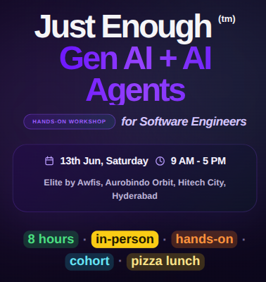 xaskdev's tweet photo. I am conducting a workshop on this Saturday. DM me

8 hours . 1 day. in person. Hyderabad
https://t.co/BtYD0mPHgZ